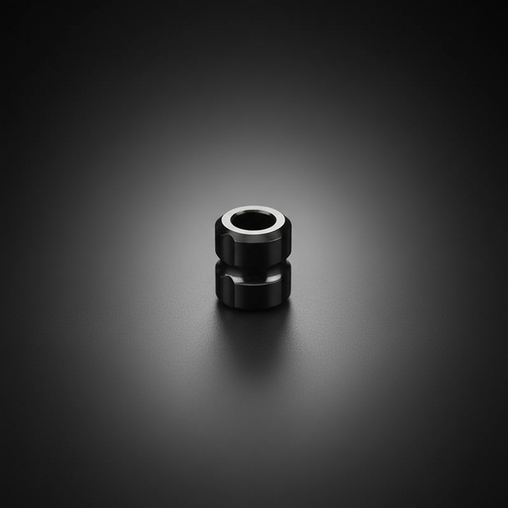 Machined Black Titanium Bead · 12 mm