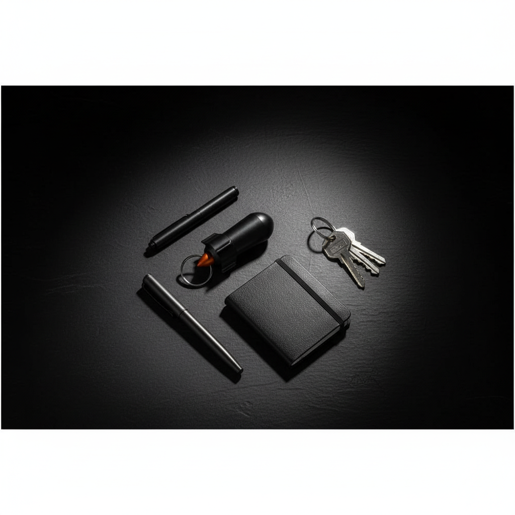 Rocket-Shaped Waterproof Aluminum Keychain Capsule · 45 mm