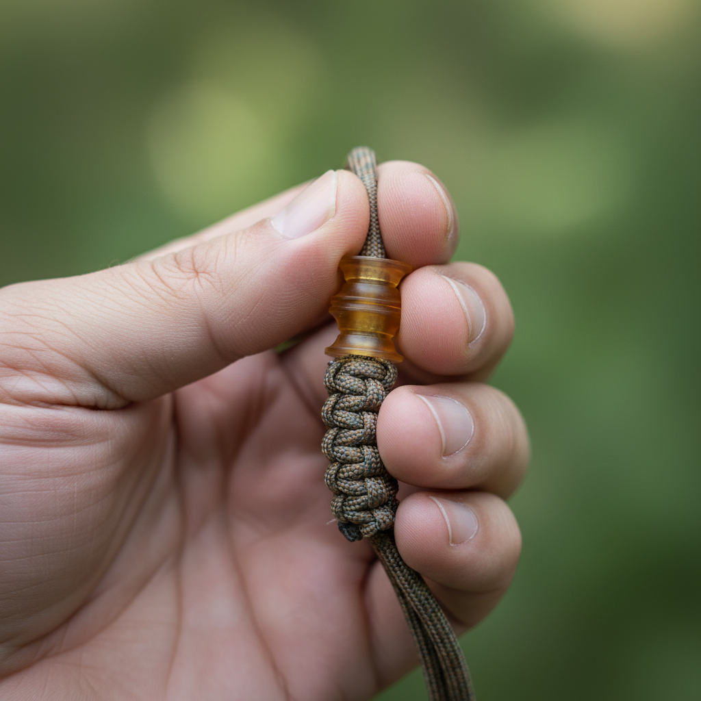 Spool Paracord Bead · Amber PEI or Titanium
