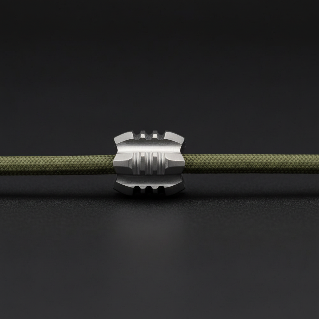 Titanium Tower Paracord Bead · Gray or Iridescent