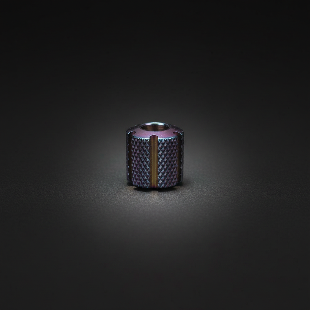 Knurled Titanium Paracord Bead · 12 mm — Colorful