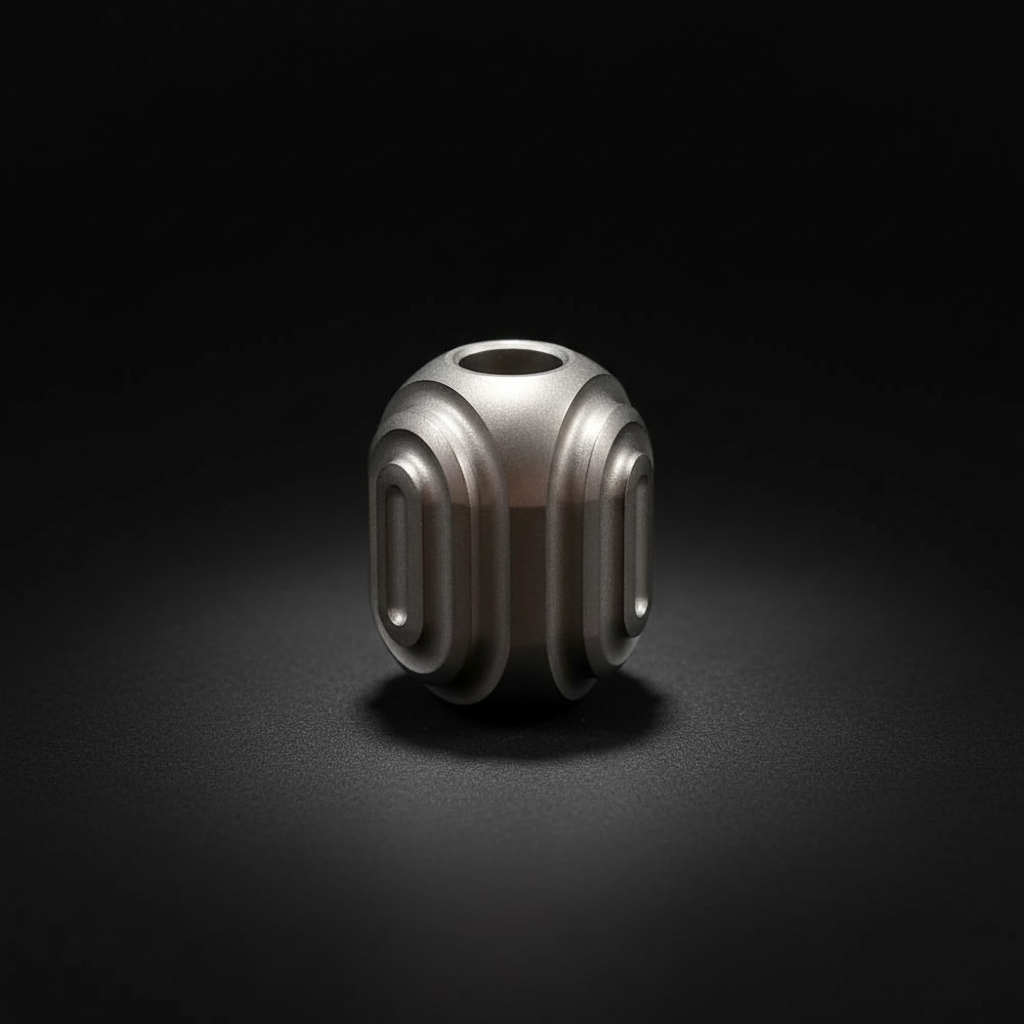 Oval-Groove Paracord Bead · Clear PC, Amber PEI or Titanium — Titanium Alloy
