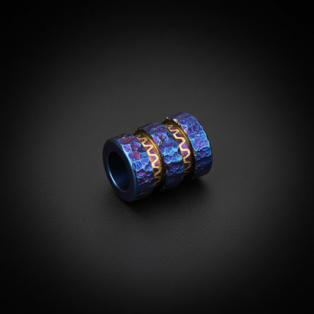 Anodized Titanium Segmented Bead · 13 mm