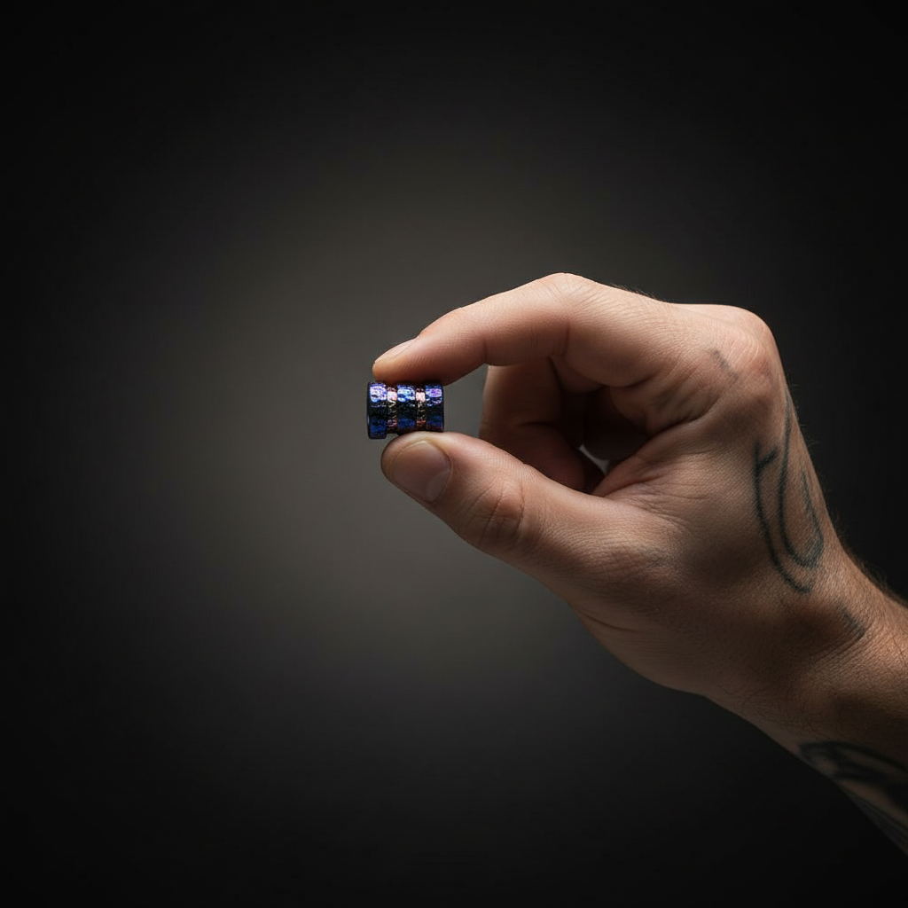 Anodized Titanium Segmented Bead · 13 mm