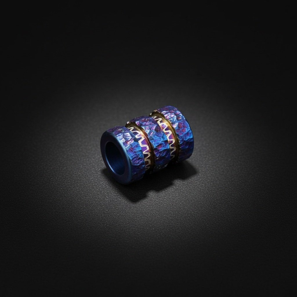 Anodized Titanium Segmented Bead · 13 mm