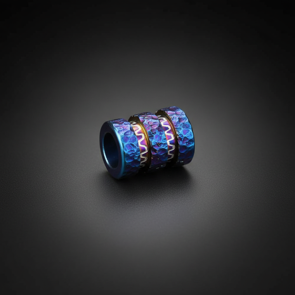 Anodized Titanium Segmented Bead · 13 mm