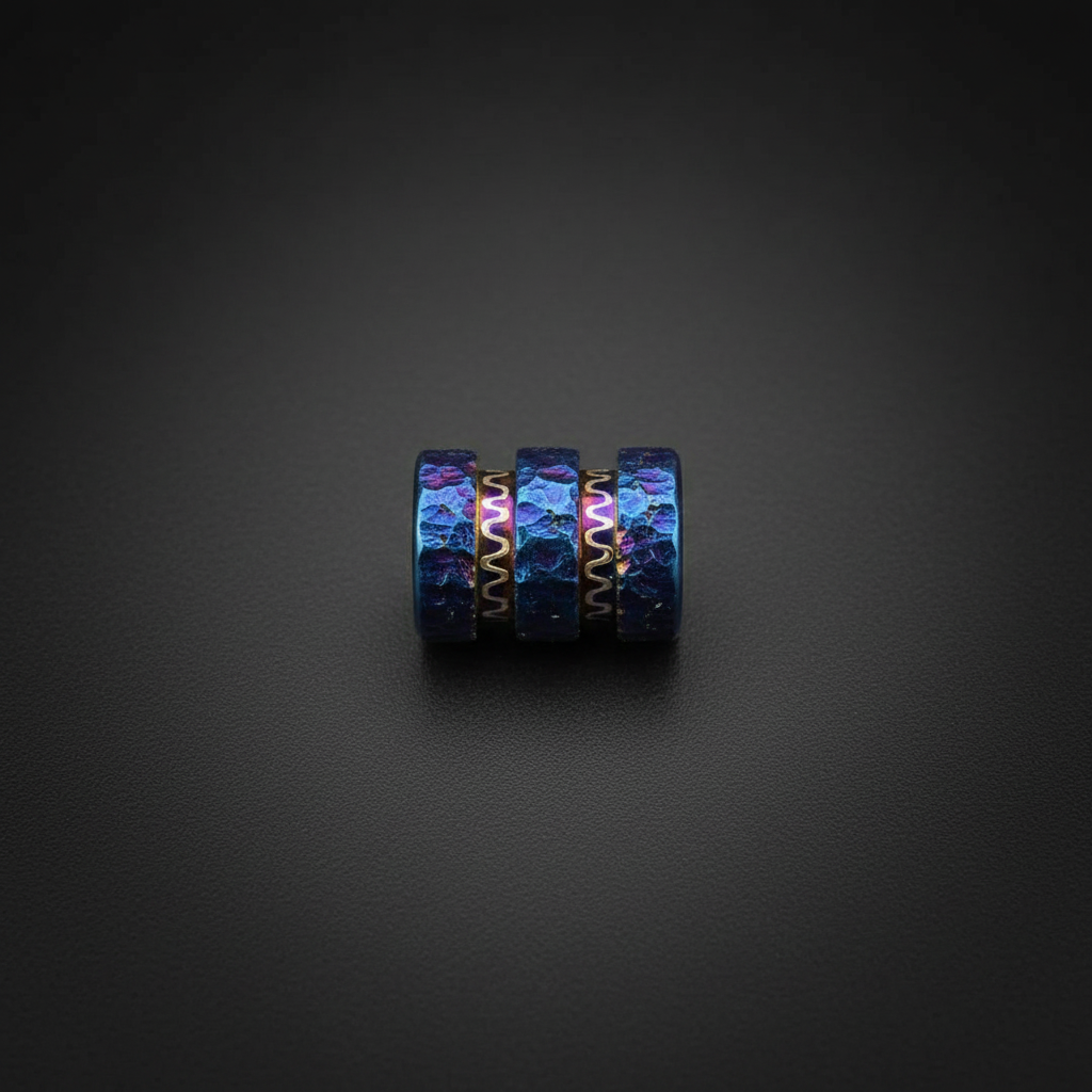 Anodized Titanium Segmented Bead · 13 mm
