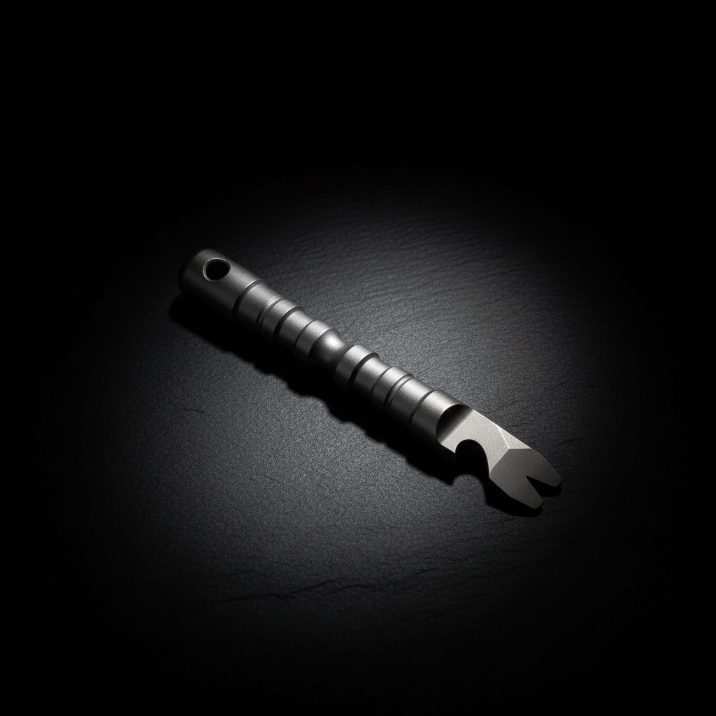 Heavy-Duty Titanium Pry Bar with Nail Puller & Bottle Opener · 120 mm — Stonewash
