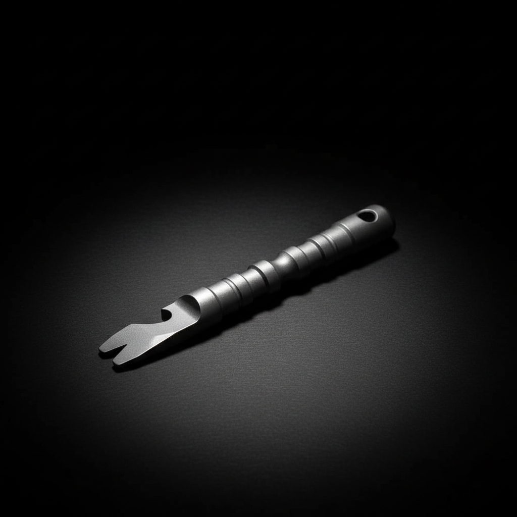 Heavy-Duty Titanium Pry Bar with Nail Puller & Bottle Opener · 120 mm