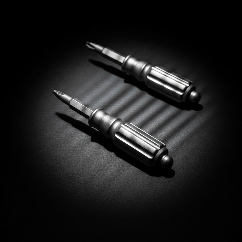 Titanium Keychain Screwdriver with S2 Steel Phillips Bit · 53 mm