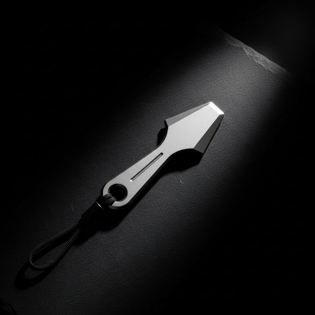 Titanium Arrow Keychain Pry Bar · 45 mm