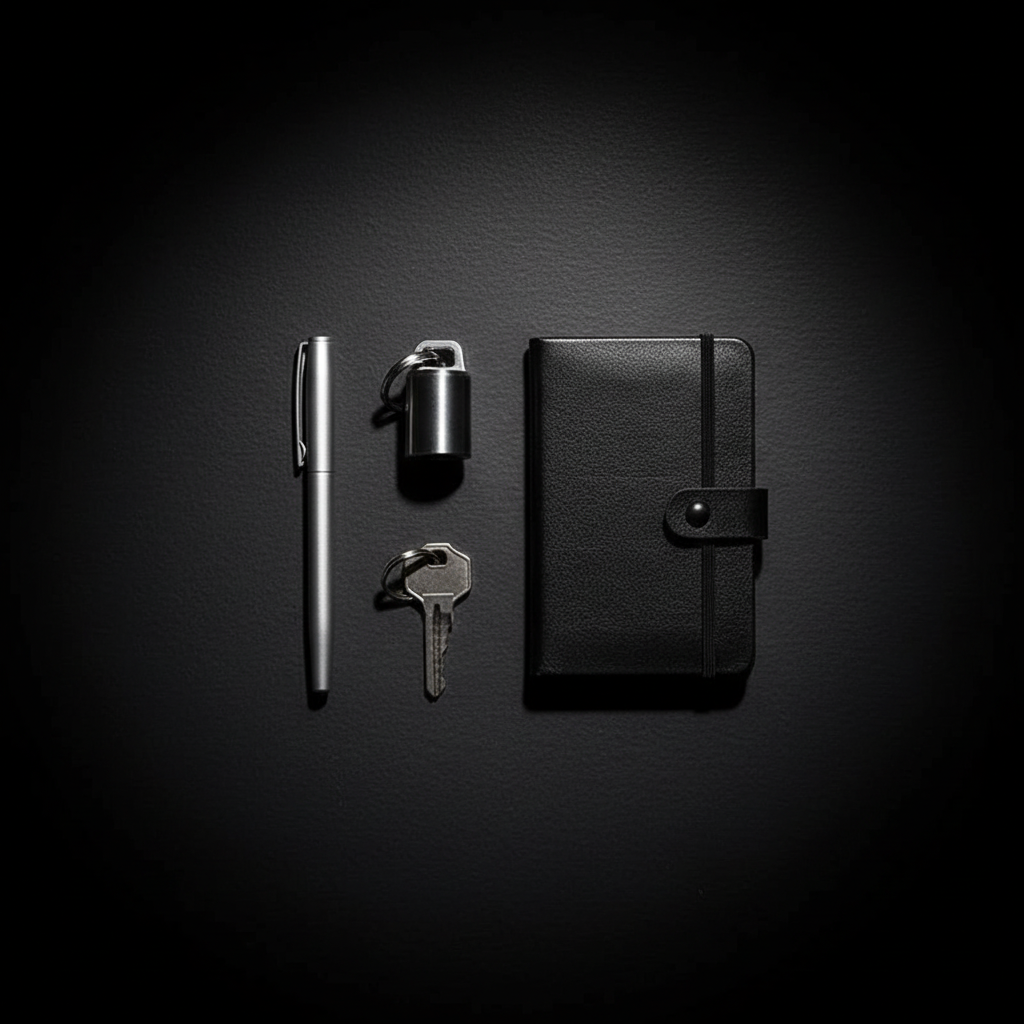Tiny Titanium Keychain Capsule · 23 mm