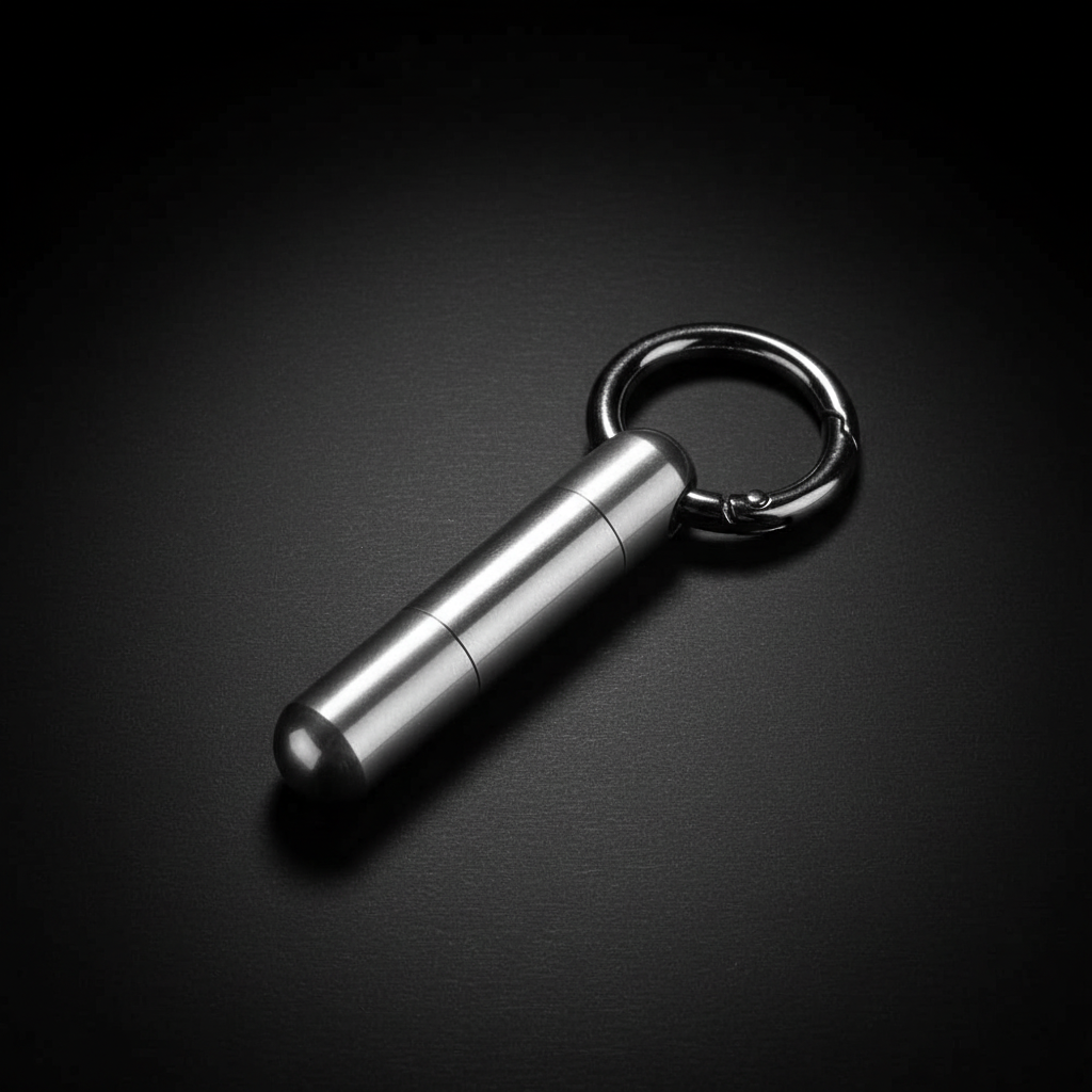 Waterproof Stainless Steel Keychain Capsule · S, M, L