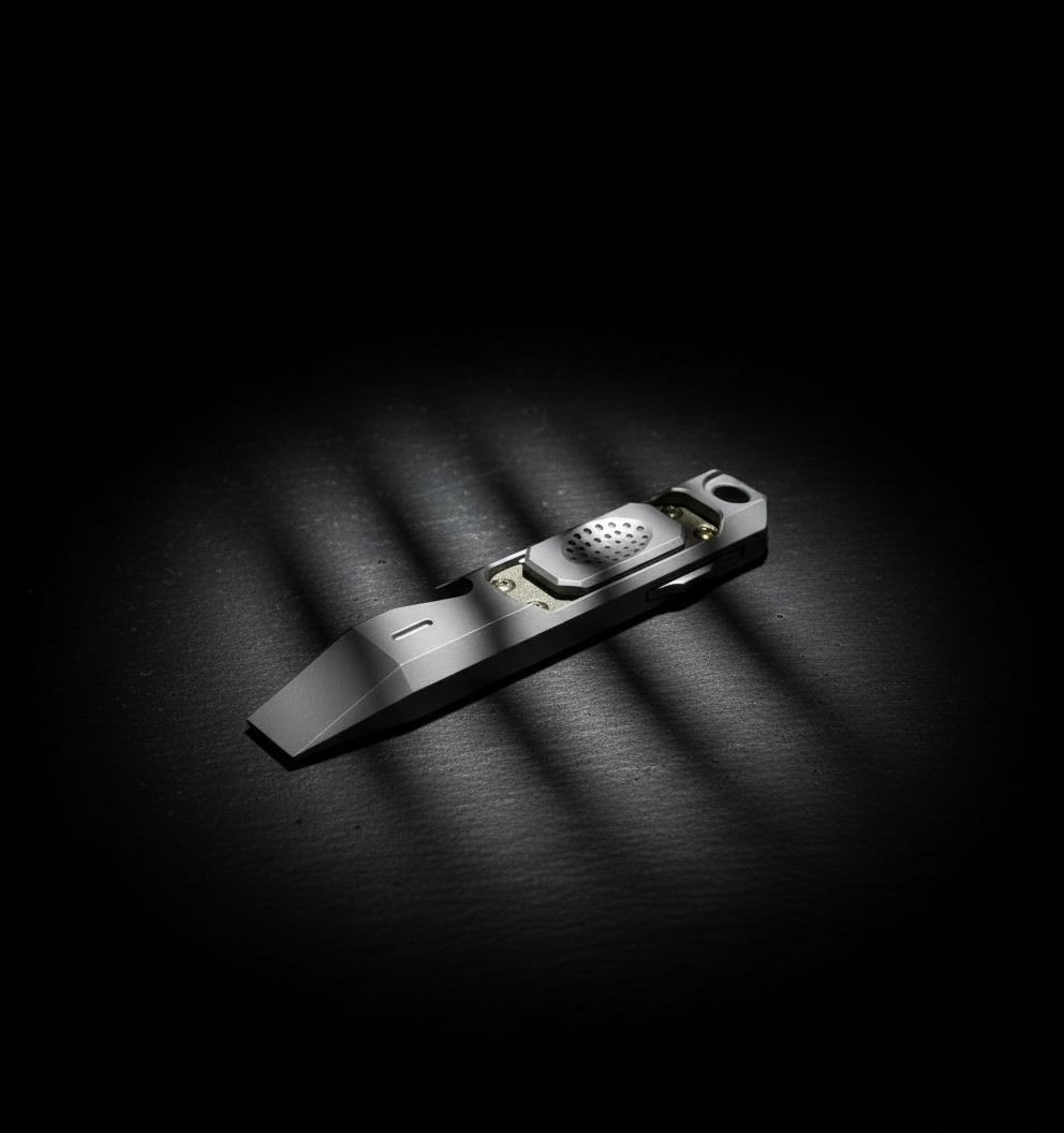 Titanium Pry Bar with Pocket Clip & Textured Grip · 103 mm