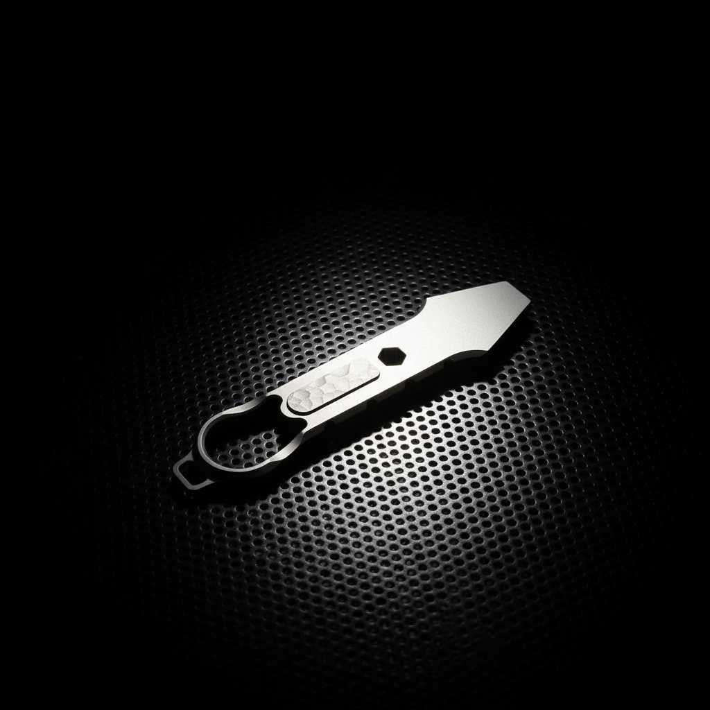 Hammered Titanium Pry Bar with Hex Bit Holder · 110 mm