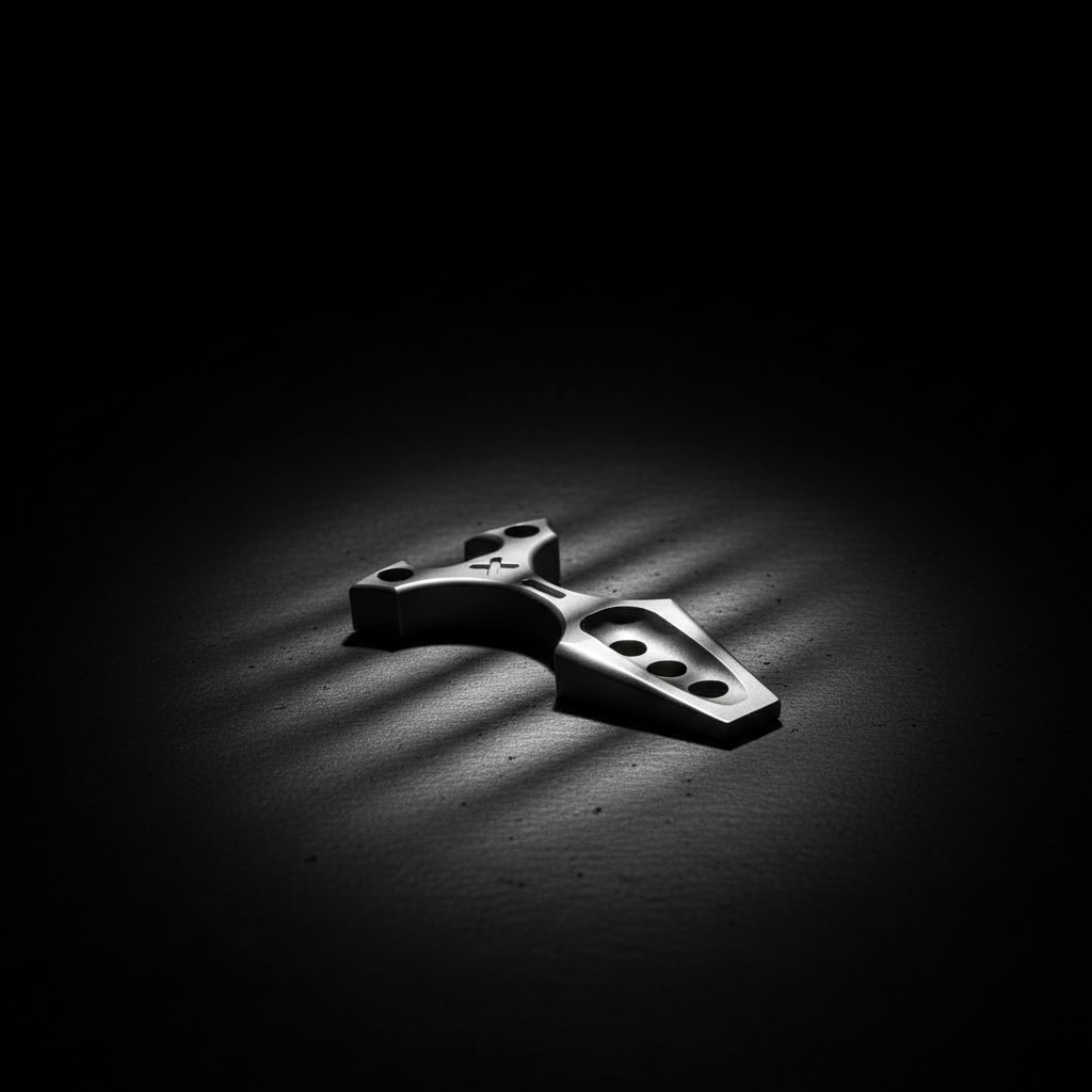 Sculpted Titanium Pry Tool with Bottle Opener · 69 mm — Sandblasted