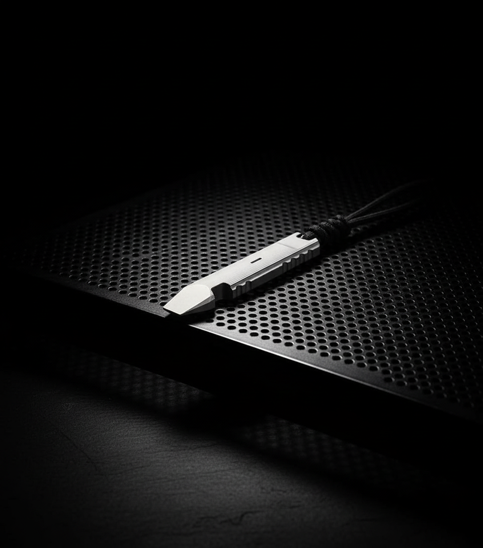 Titanium Pocket Pry Bar with Bottle Opener · 94 mm