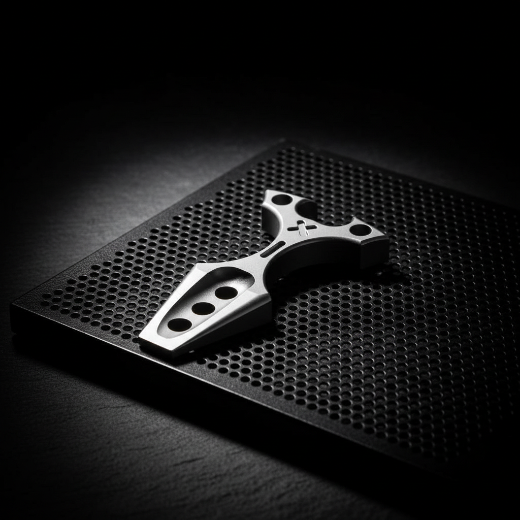 Sculpted Titanium Pry Tool with Bottle Opener · 69 mm