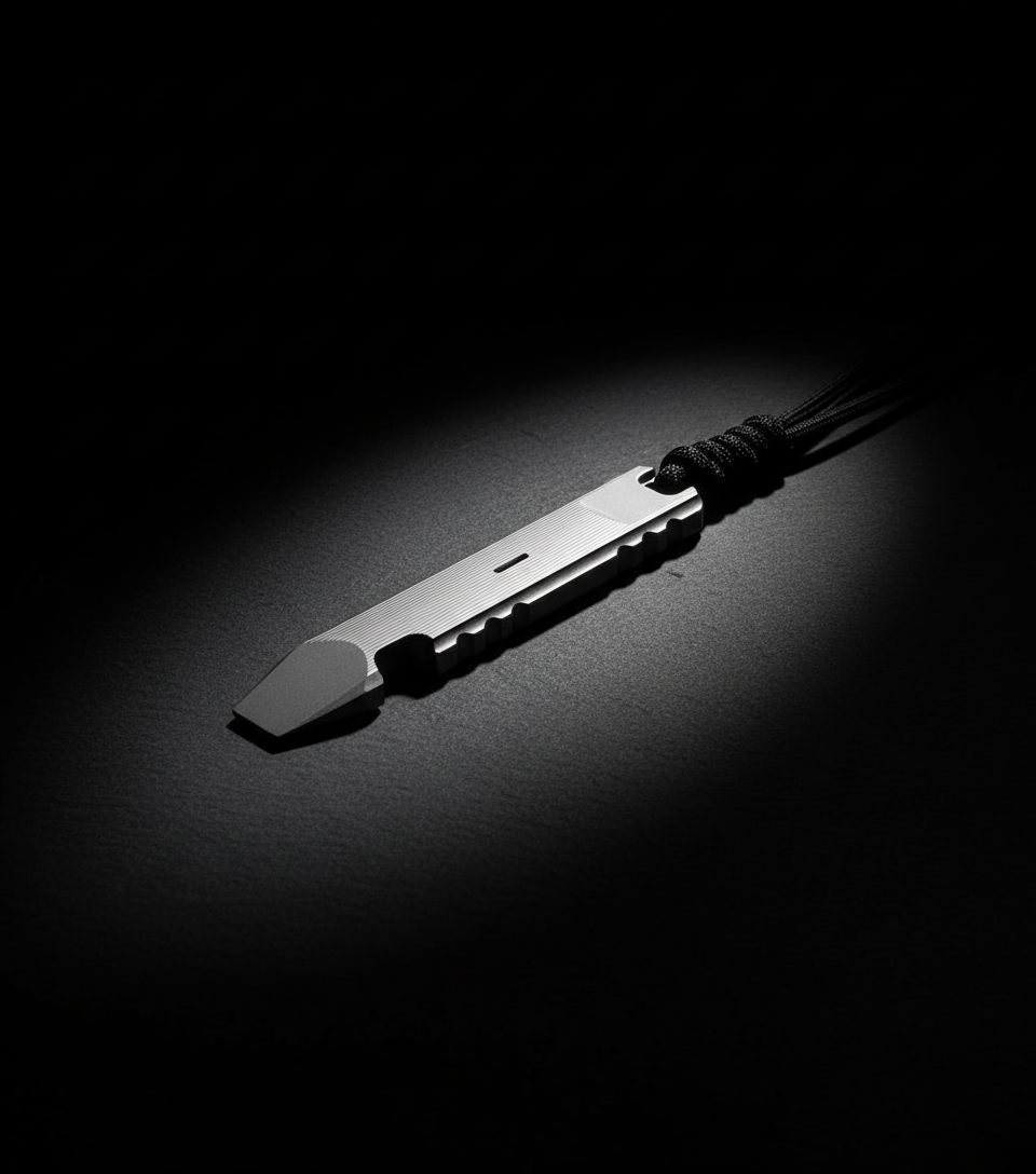 Titanium Pocket Pry Bar with Bottle Opener · 94 mm