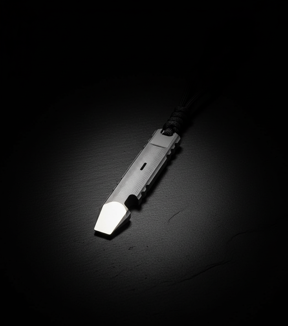 Titanium Pocket Pry Bar with Bottle Opener · 94 mm