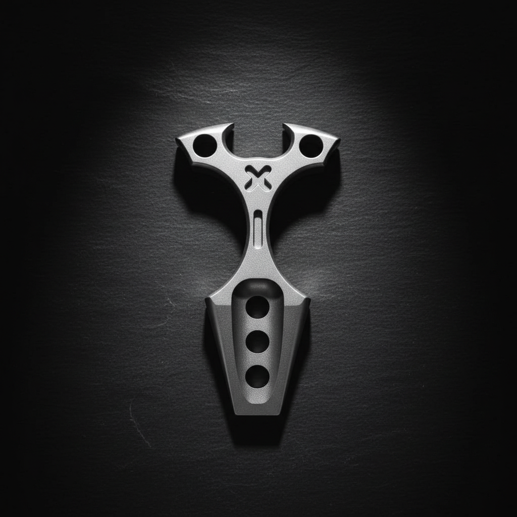 Sculpted Titanium Pry Tool with Bottle Opener · 69 mm