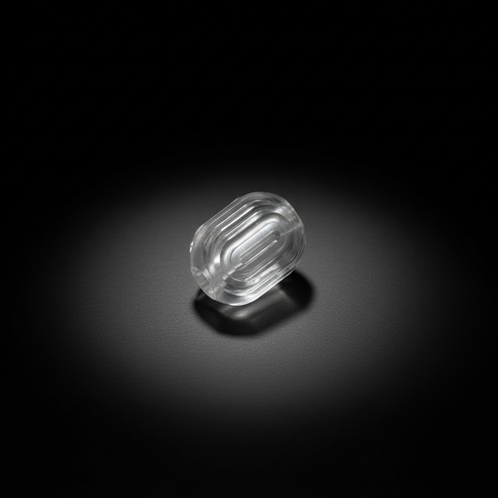Oval-Groove Paracord Bead · Clear PC, Amber PEI or Titanium