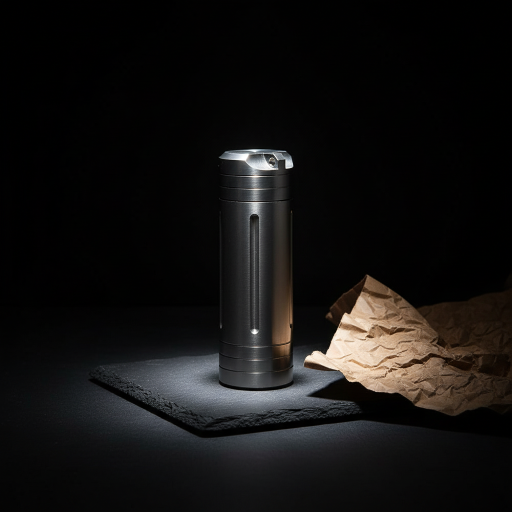 Light-Proof Titanium Storage Canister · 80 mm