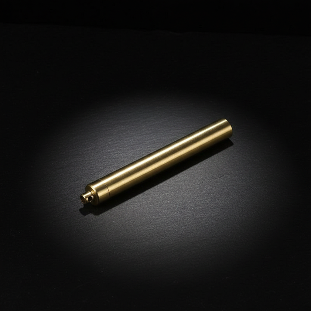 Slim Brass Keychain Capsule · 86 mm