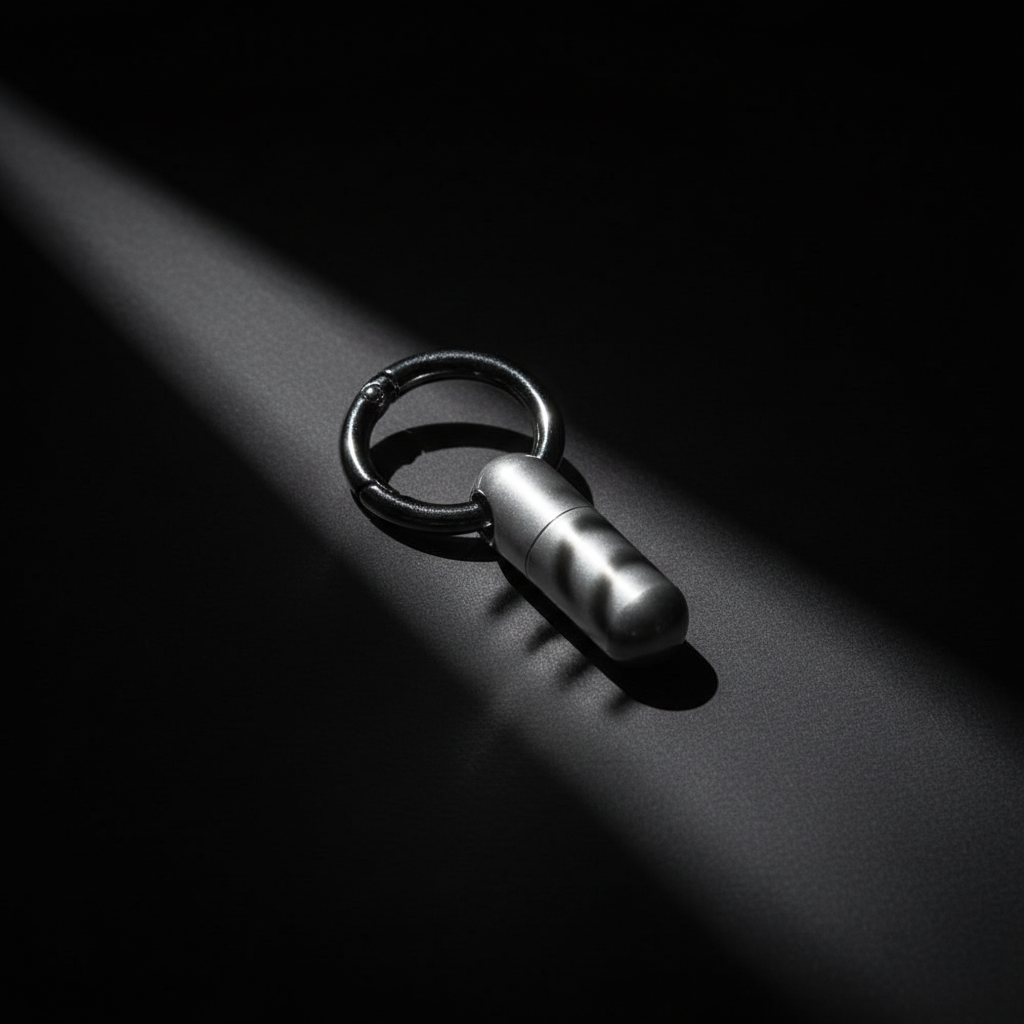 Waterproof Stainless Steel Keychain Capsule · S, M, L — S