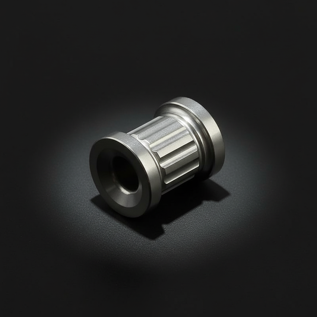 Stonewashed Titanium Pillar Bead · 14 mm