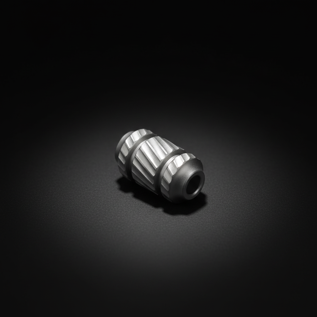 Stonewashed Titanium Long Column Bead