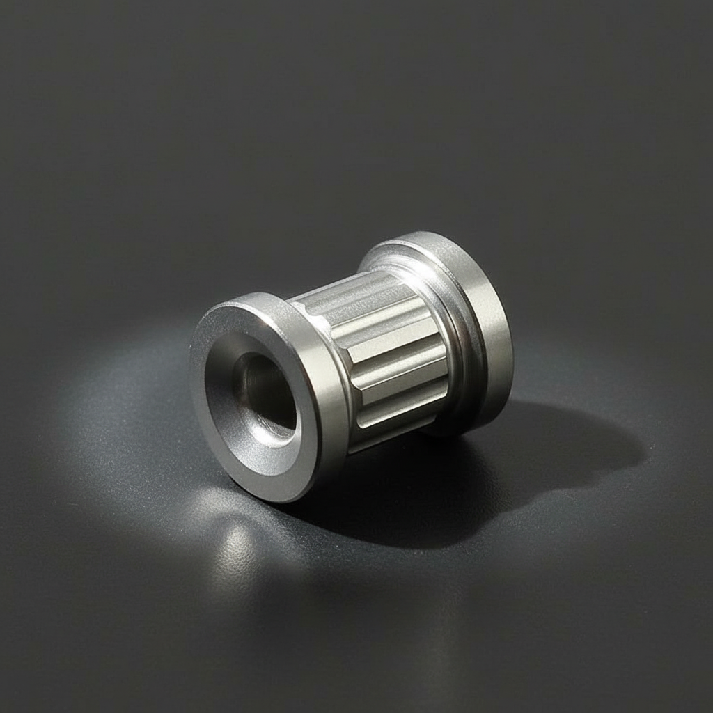 Stonewashed Titanium Pillar Bead · 14 mm