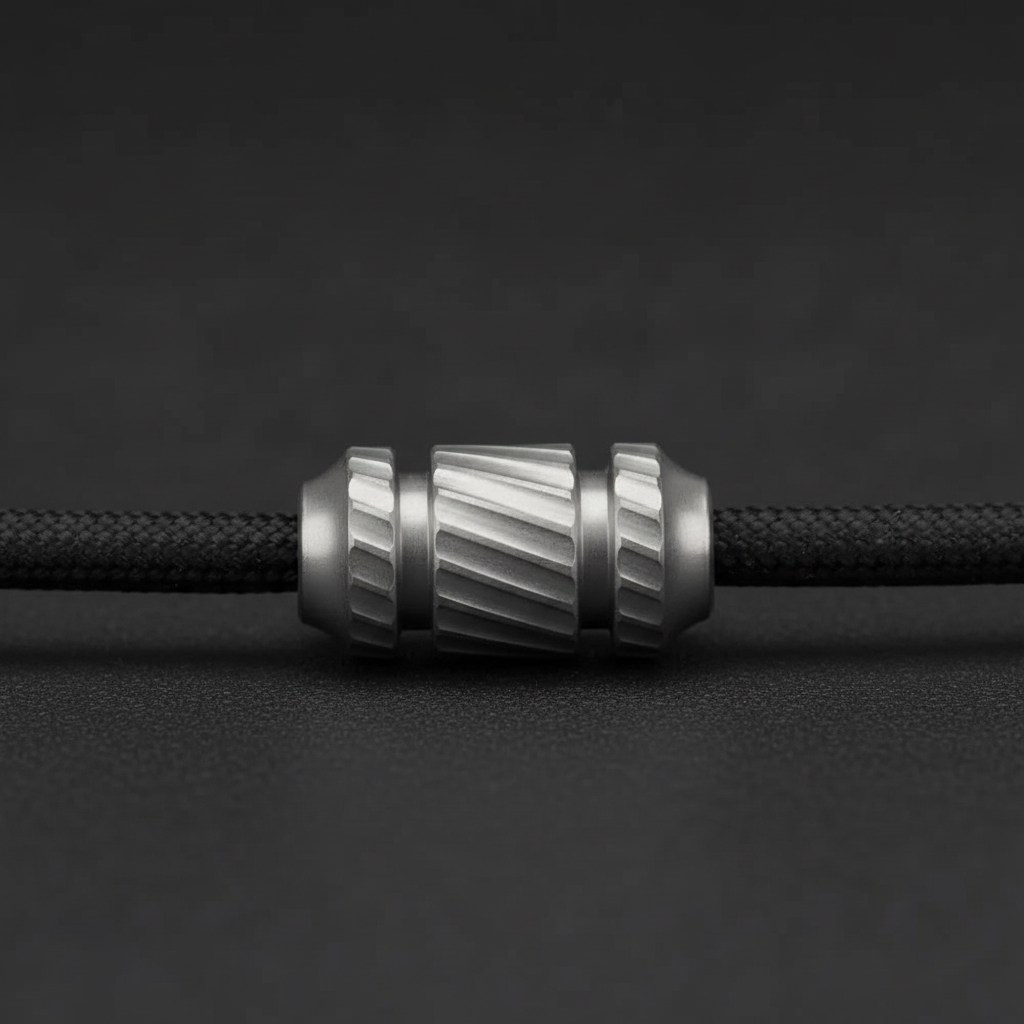 Stonewashed Titanium Long Column Bead