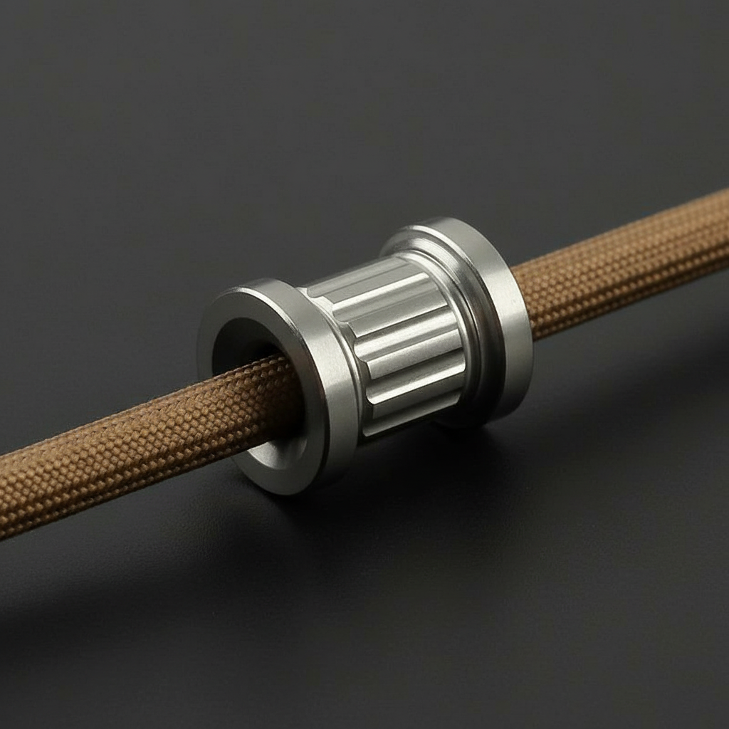 Stonewashed Titanium Pillar Bead · 14 mm