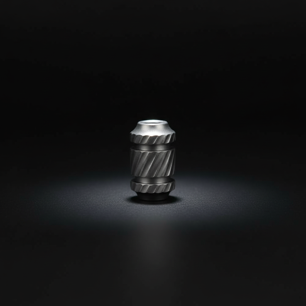 Stonewashed Titanium Long Column Bead