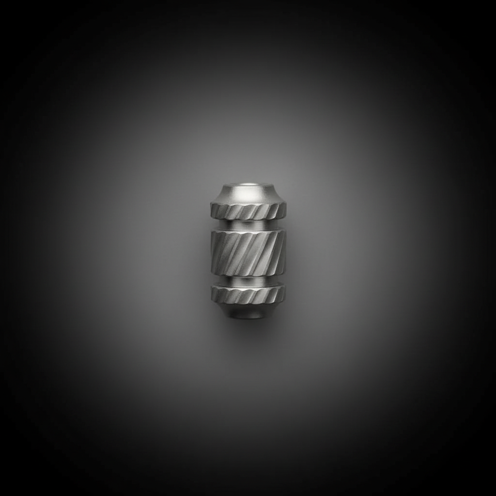 Stonewashed Titanium Long Column Bead