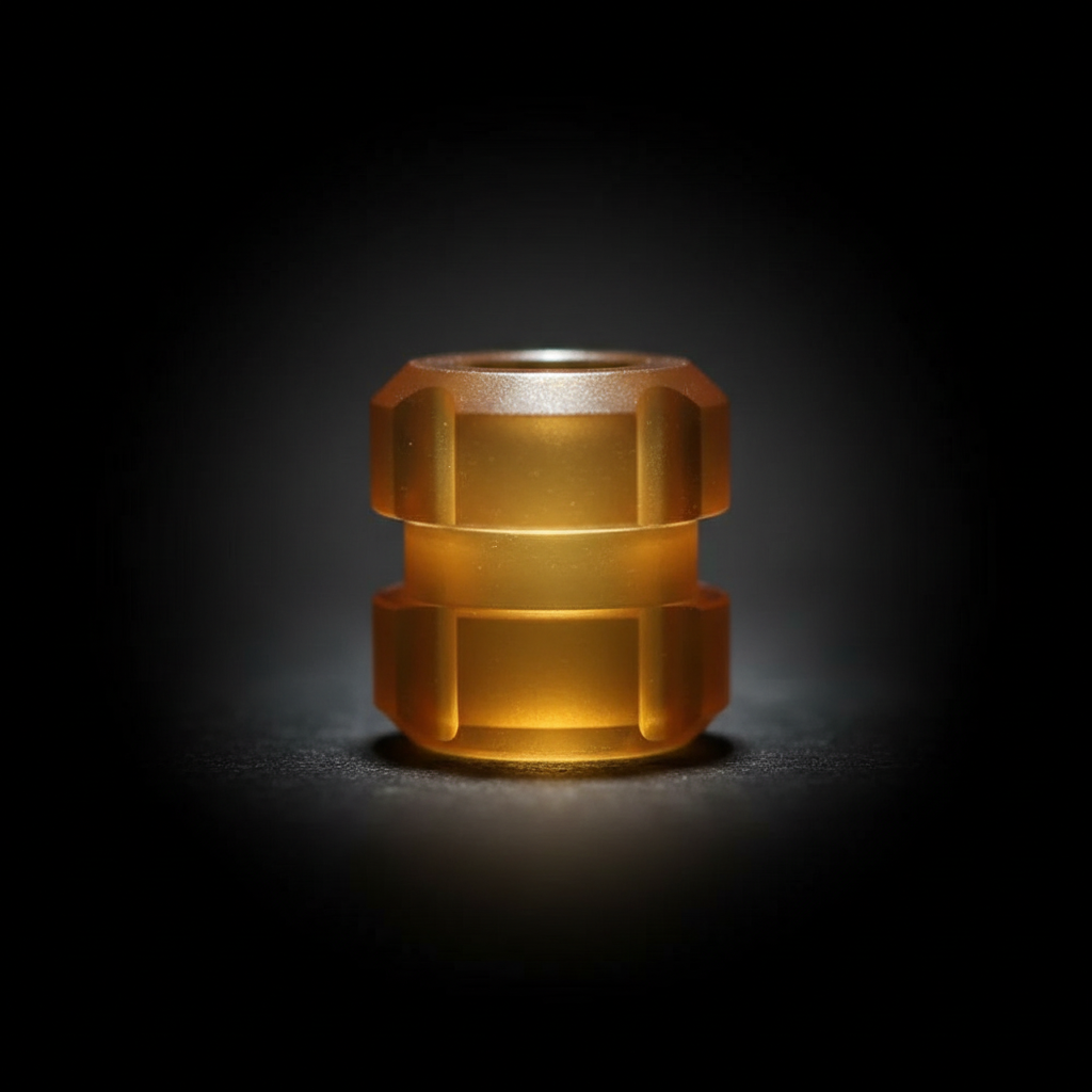 Honey Amber Resin Stacked Barrel Bead