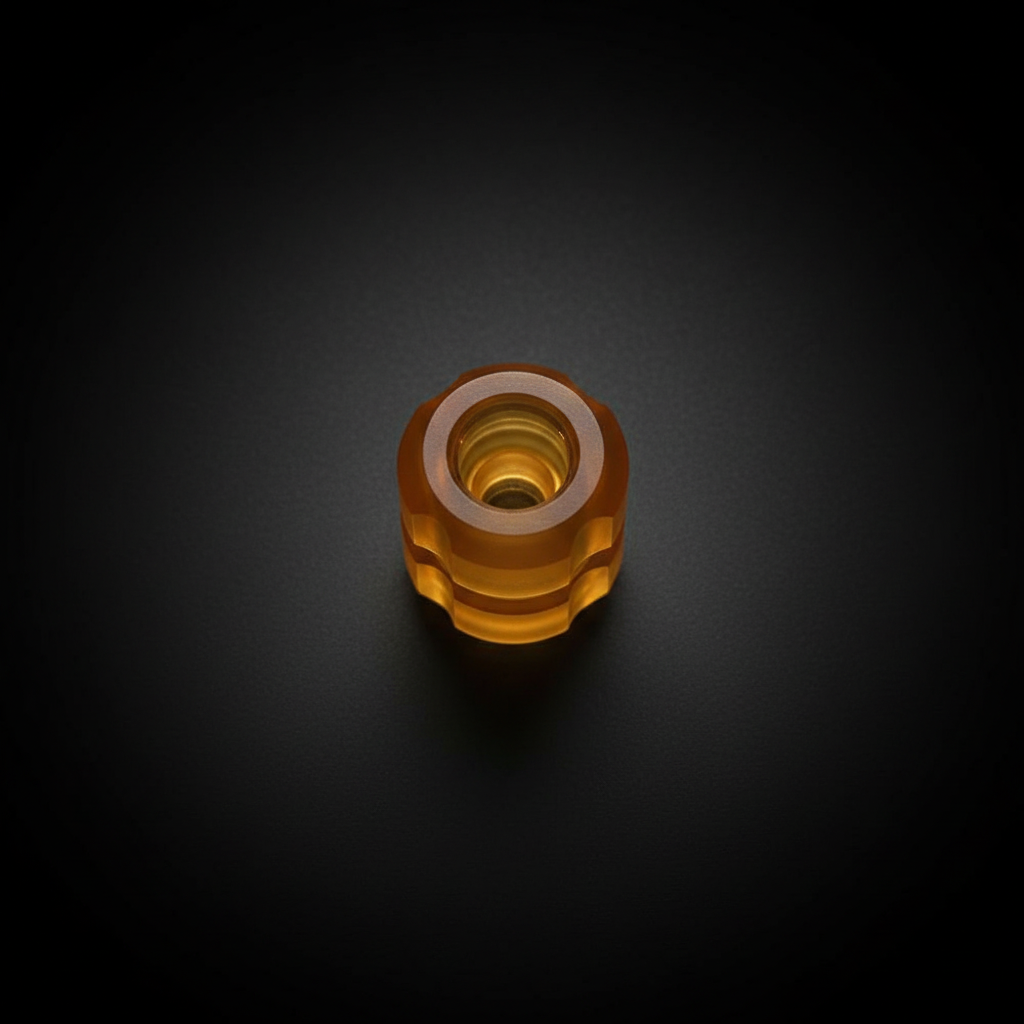 Honey Amber Resin Stacked Barrel Bead
