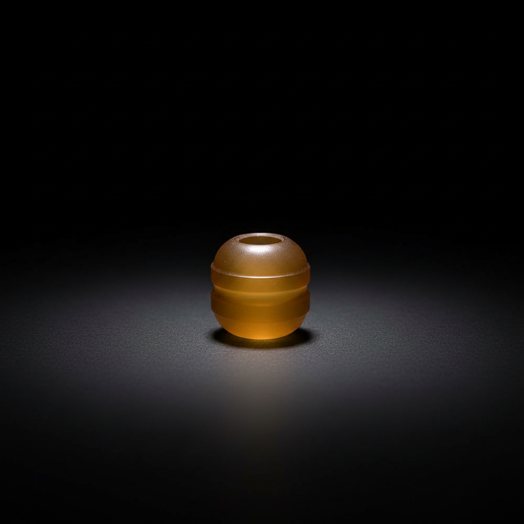 Amber Resin Rounded Barrel Bead
