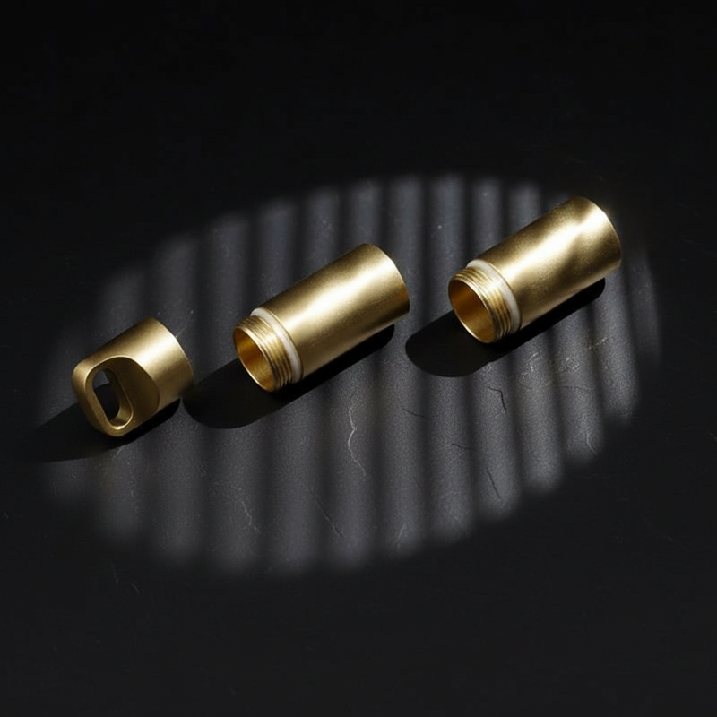 Brass Keychain Canister · 59 mm