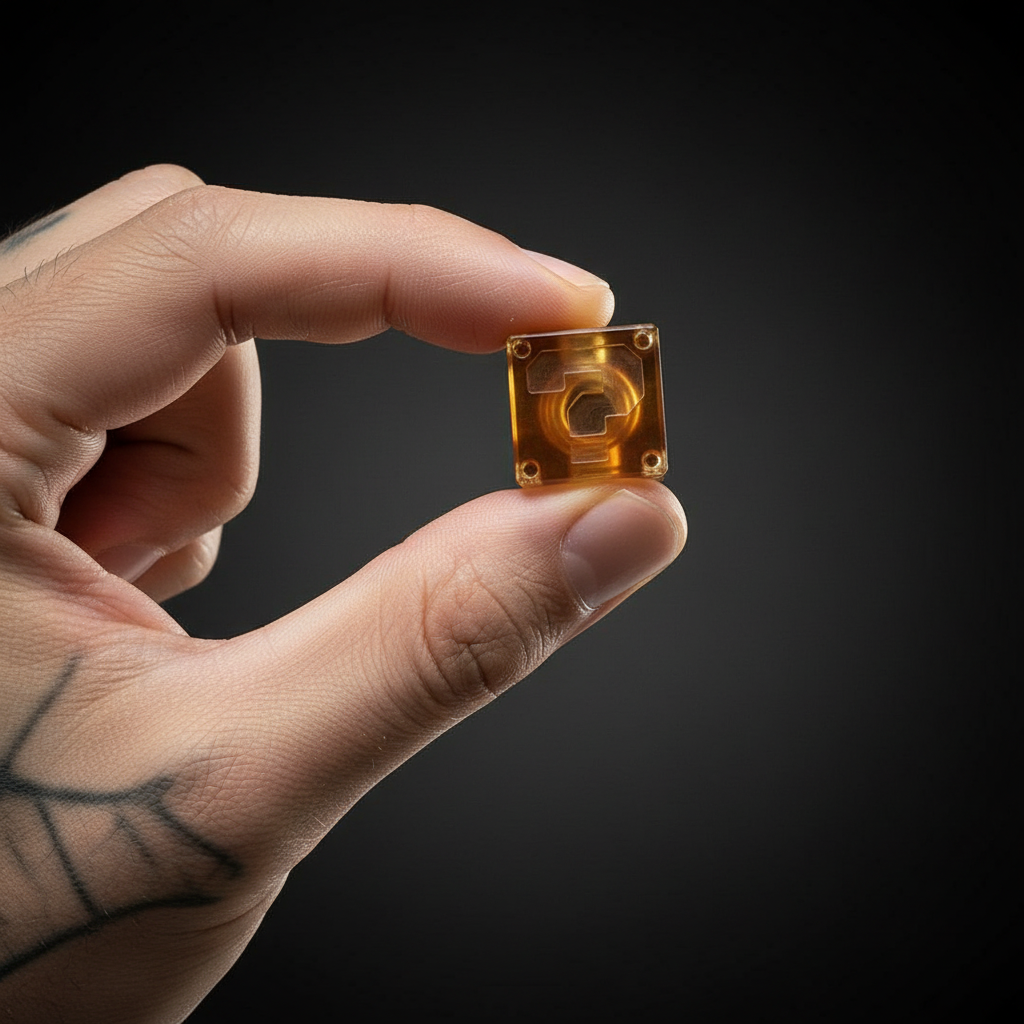Question Mark Cube Bead · Titanium or Amber PEI