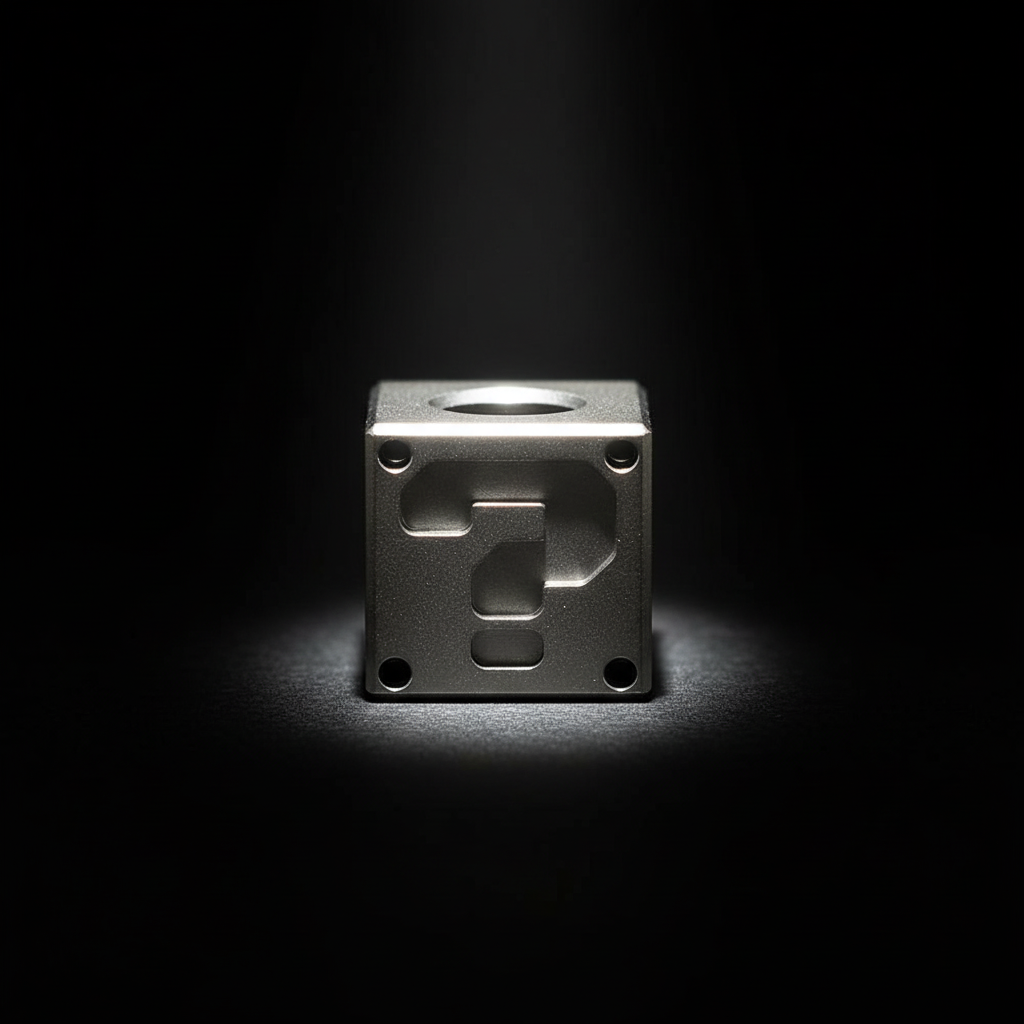 Titanium Mystery Cube Bead · 14 mm