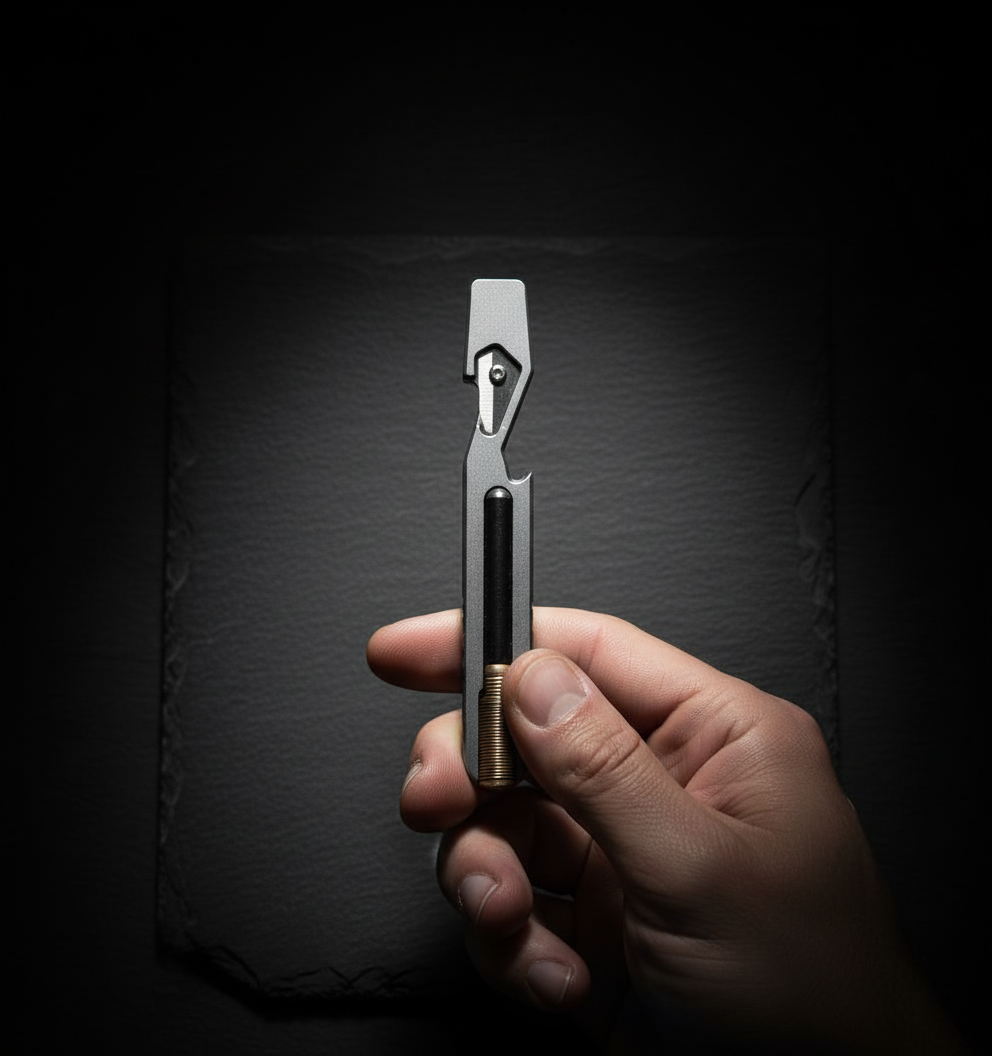 Titanium Hook-Tip Pocket Bar · 112 mm