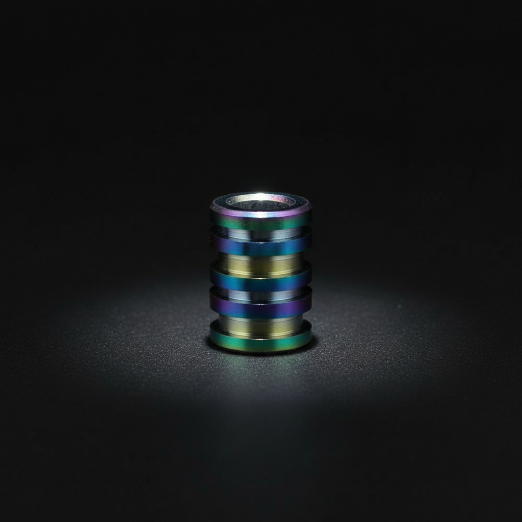 Grooved Titanium Barrel Bead · Small or Large