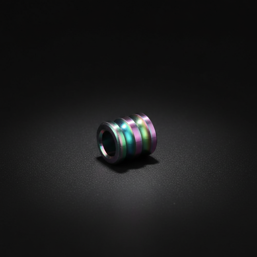Grooved Titanium Barrel Bead · Small or Large