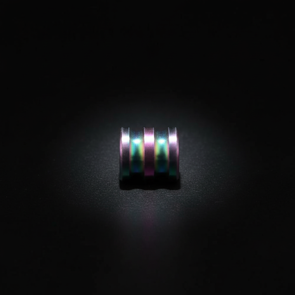 Grooved Titanium Barrel Bead · Small or Large