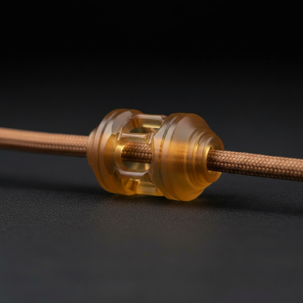 Lantern Paracord Bead · Titanium or Amber PEI
