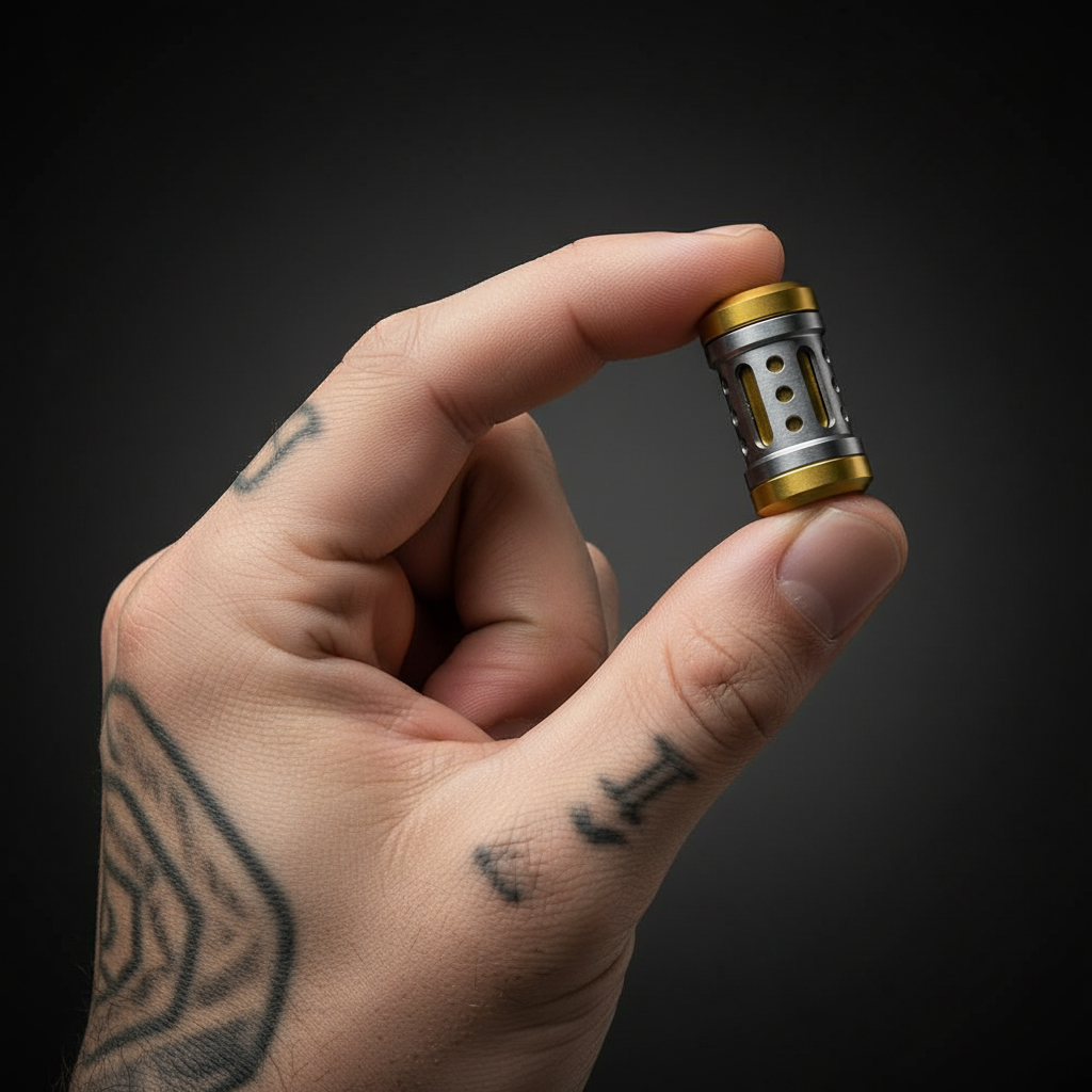 Slotted Titanium Lanyard Bead · 23 mm