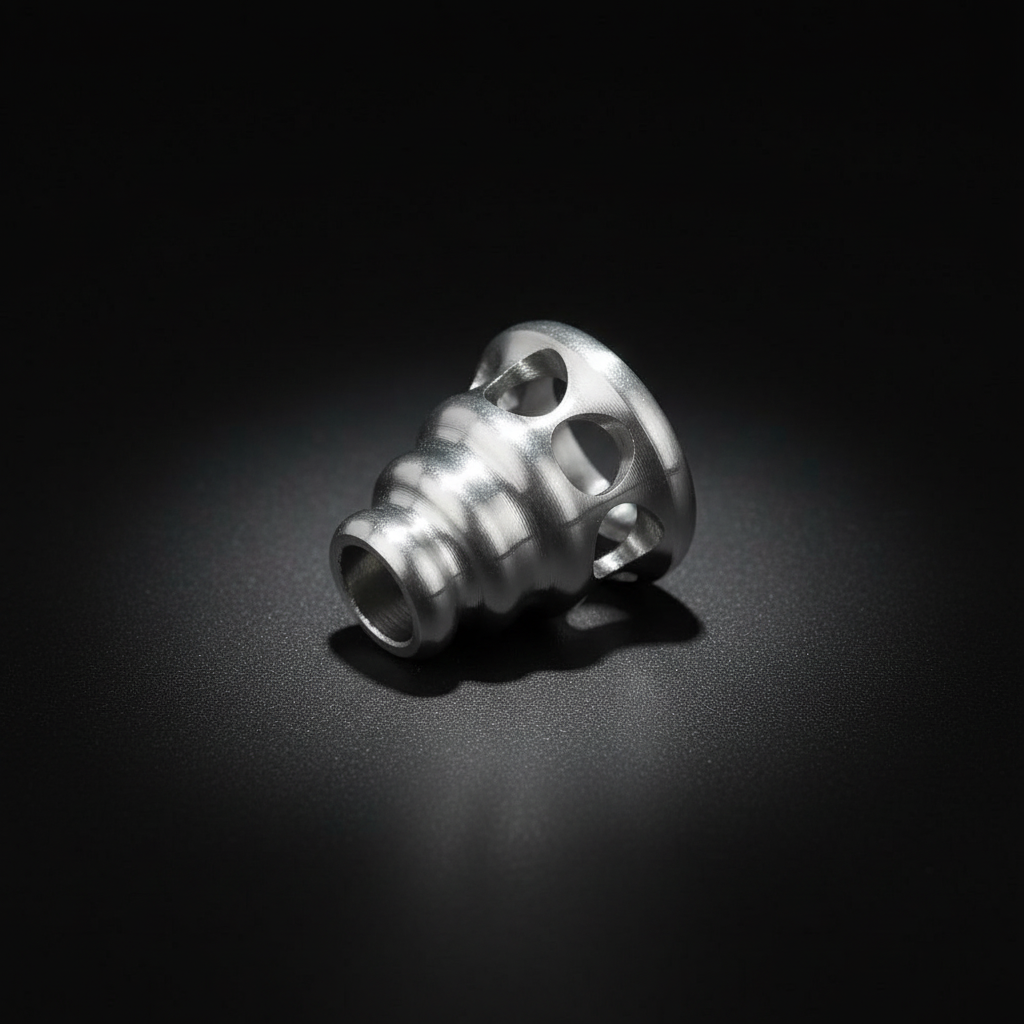 Tiered Cone Titanium Paracord Bead · Blue or Silver