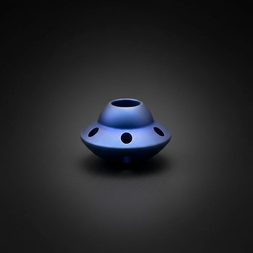 Titanium UFO Paracord Bead · Blue, Purple or Gold — Blue